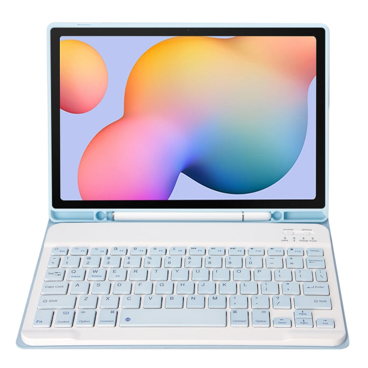 A610B Candy Color Bluetooth Keyboard Leather Case with Pen Slot For Samsung Galaxy Tab S6 Lite 10.4 inch SM-P610 / SM-P615(White Ice) - Samsung Keyboard by PMC TechLife | Online Shopping South Africa | PMC TechLife