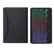 BM20S Backlight Diamond Texture Bluetooth Keyboard Leather Case with Triangle Back Support For Lenovo M10 Plus 10.3 inch TB-X606 / TB-X606F(Black + Black)