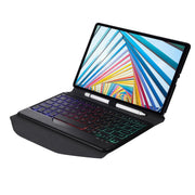 BM20S Backlight Diamond Texture Bluetooth Keyboard Leather Case with Triangle Back Support For Lenovo M10 Plus 10.3 inch TB-X606 / TB-X606F(Black + Black)