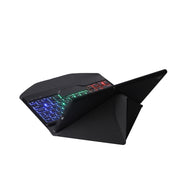 BM20S Backlight Diamond Texture Bluetooth Keyboard Leather Case with Triangle Back Support For Lenovo M10 Plus 10.3 inch TB-X606 / TB-X606F(Black + Black)