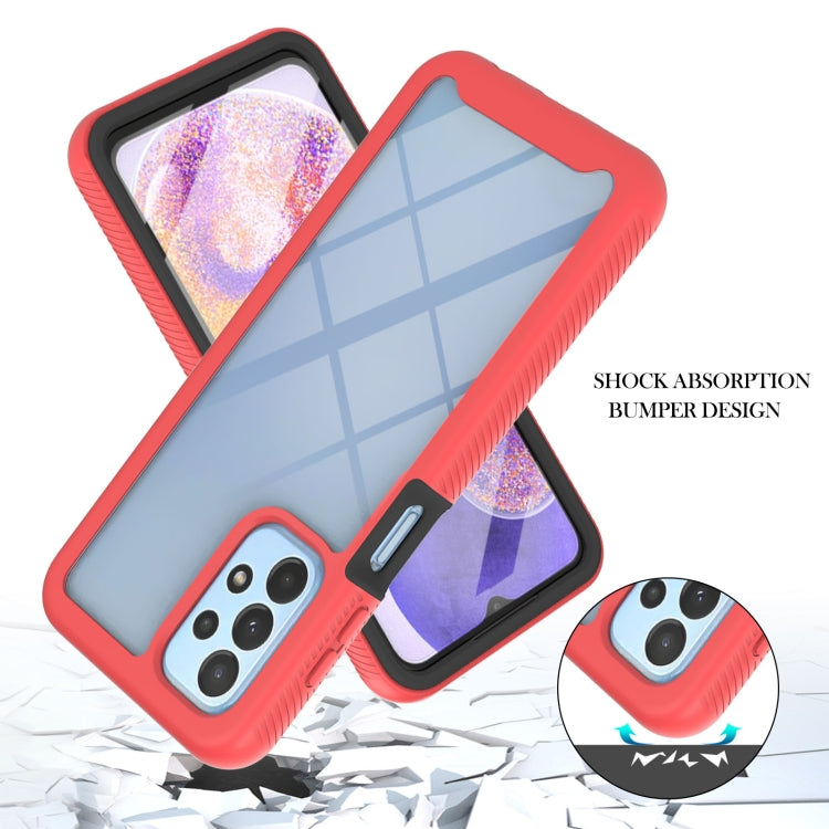 For Samsung Galaxy A23 5G / 4G Starry Sky Solid Color Series PC + TPU Phone Case with PET Film(Red) - Galaxy Phone Cases by PMC TechLife | Online Shopping South Africa | PMC TechLife