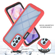 For Samsung Galaxy A23 5G / 4G Starry Sky Solid Color Series PC + TPU Phone Case with PET Film(Red)