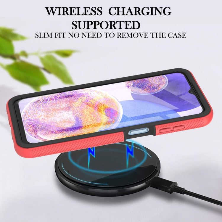 For Samsung Galaxy A23 5G / 4G Starry Sky Solid Color Series PC + TPU Phone Case with PET Film(Red) - Galaxy Phone Cases by PMC TechLife | Online Shopping South Africa | PMC TechLife