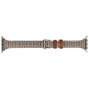 Genuine Leather Watch Band For Apple Watch Series 9&8&7 41mm / SE 3&SE 2&6&SE&5&4 40mm / 3&2&1 38mm(Houndstooth)