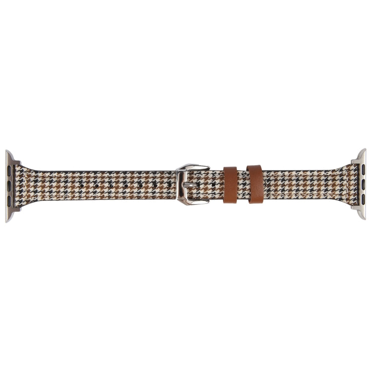 Genuine Leather Watch Band For Apple Watch Series 9&8&7 41mm / SE 3&SE 2&6&SE&5&4 40mm / 3&2&1 38mm(Houndstooth)