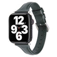 Genuine Leather Watch Band For Apple Watch Ultra 49mm&Watch Ultra 2 49mm / Series 9&8&7 45mm / SE 3&SE 2&6&SE&5&4 44mm / 3&2&1 42mm(Dark Green) - Watch Bands by PMC TechLife | Online Shopping South Africa | PMC TechLife | Buy Now Pay Later Mobicred