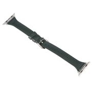 Genuine Leather Watch Band For Apple Watch Ultra 49mm&Watch Ultra 2 49mm / Series 9&8&7 45mm / SE 3&SE 2&6&SE&5&4 44mm / 3&2&1 42mm(Dark Green)