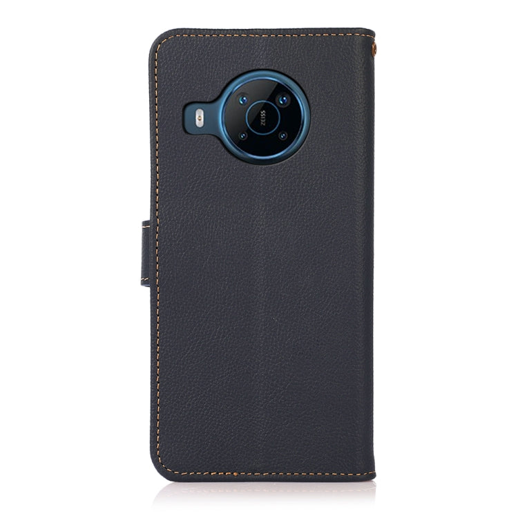 For Nokia X100 KHAZNEH Custer Genuine Leather RFID Phone Case(Blue) - Nokia Cases by PMC TechLife | Online Shopping South Africa | PMC TechLife | Buy Now Pay Later Mobicred