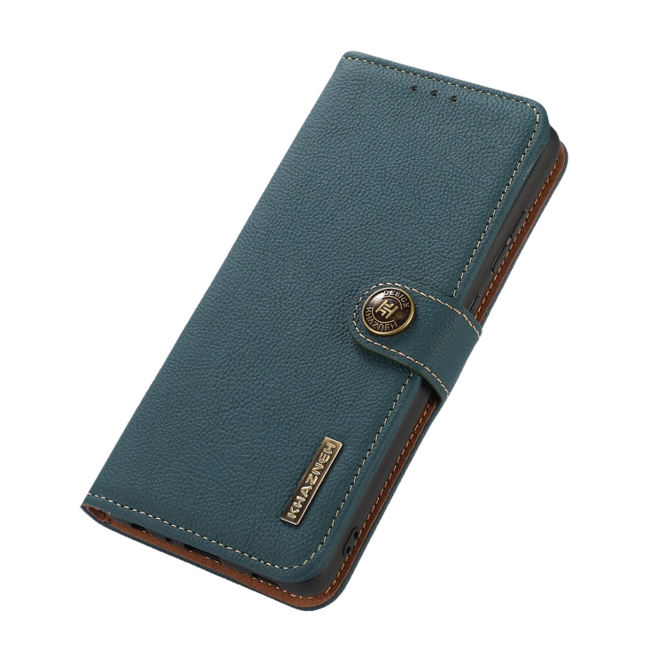 For Nokia X100 KHAZNEH Custer Genuine Leather RFID Phone Case(Green) - free shipping - PMC TechLife - Order now!