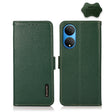 For Honor X7 / Play 30 Plus KHAZNEH Side-Magnetic Litchi Genuine Leather RFID Phone Case(Green) - Honor Cases by PMC TechLife | Online Shopping South Africa | PMC TechLife | Buy Now Pay Later Mobicred
