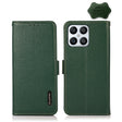 For Honor X30i / Play6T Pro / X8 KHAZNEH Side-Magnetic Litchi Genuine Leather RFID Phone Case(Green) - Honor Cases by PMC TechLife | Online Shopping South Africa | PMC TechLife | Buy Now Pay Later Mobicred