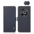 For Honor Magic 4 KHAZNEH Side-Magnetic Litchi Genuine Leather RFID Phone Case(Blue) - Honor Cases by PMC TechLife | Online Shopping South Africa | PMC TechLife | Buy Now Pay Later Mobicred