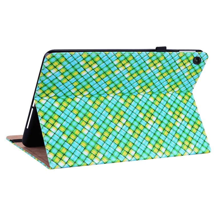 For Lenovo Tab M10 Plus 10.6 3rd Gen. Color Weave Leather Tablet Case with Holder(Rainbow) - Lenovo by PMC TechLife | Online Shopping South Africa | PMC TechLife | Buy Now Pay Later Mobicred