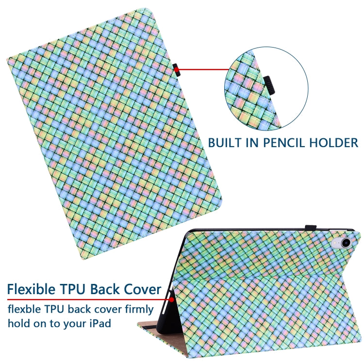 For Lenovo Tab M10 Plus 10.6 3rd Gen. Color Weave Leather Tablet Case with Holder(Rainbow) - Lenovo by PMC TechLife | Online Shopping South Africa | PMC TechLife | Buy Now Pay Later Mobicred