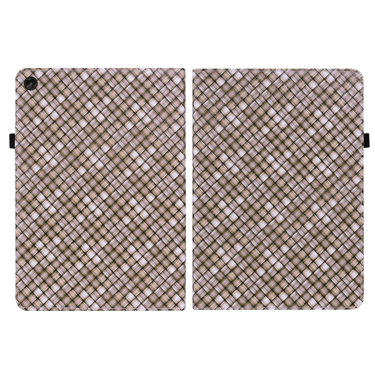 For Lenovo Tab M10 Plus 10.6 3rd Gen. Color Weave Leather Tablet Case with Holder(Brown) - Lenovo by PMC TechLife | Online Shopping South Africa | PMC TechLife | Buy Now Pay Later Mobicred