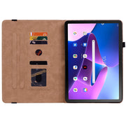 For Lenovo Tab M10 Plus 10.6 3rd Gen. Color Weave Leather Tablet Case with Holder(Green)