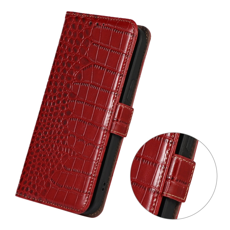 For Nokia X100 Crocodile Top Layer Cowhide Leather Phone Case(Red) - Nokia Cases by PMC TechLife | Online Shopping South Africa | PMC TechLife | Buy Now Pay Later Mobicred