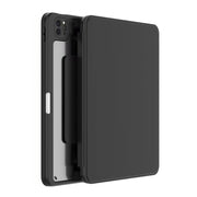 For iPad 10.2 2021 / 2020 / 2019 Mutural Jianshang Series Tablet Leather Smart Case(Black)