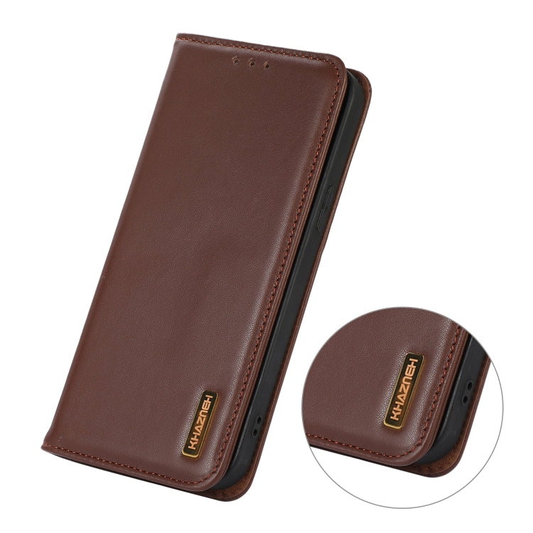 For Nokia X100 KHAZNEH Nappa Top Layer Cowhide Leather Phone Case(Brown) - Nokia Cases by PMC TechLife | Online Shopping South Africa | PMC TechLife | Buy Now Pay Later Mobicred