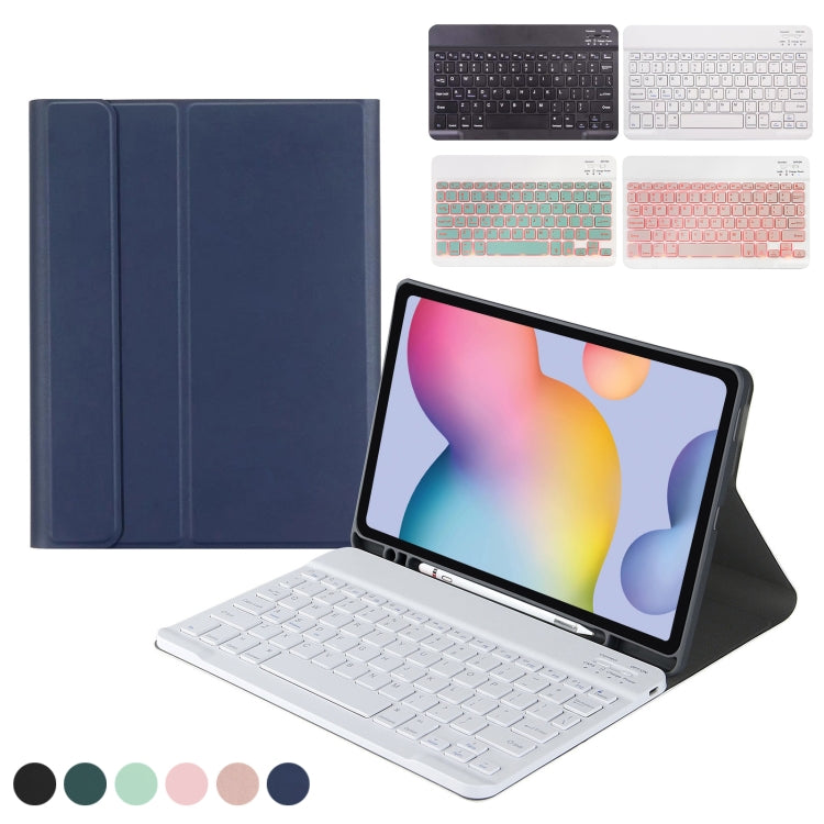 Square Cap Bluetooth Keyboard Leather Case with Pen Slot for Samsung Galaxy Tab S6 Lite(Dark Green) - Samsung Keyboard by PMC TechLife | Online Shopping South Africa | PMC TechLife