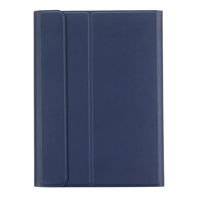 Round Cap Bluetooth Keyboard Leather Case with Pen Slot for Samsung Galaxy Tab S6 Lite, Specification:without Touchpad(Dark Blue+White Keyboard) - Samsung Keyboard by PMC TechLife | Online Shopping South Africa | PMC TechLife