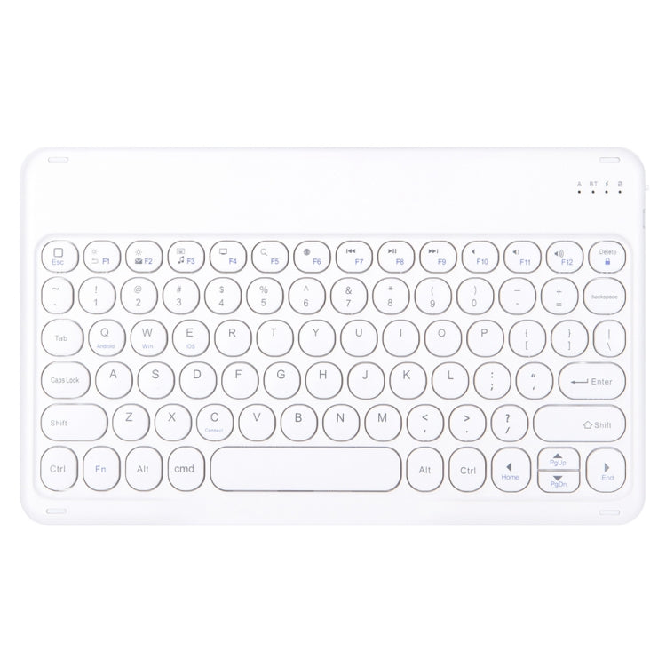 Round Cap Bluetooth Keyboard Leather Case with Pen Slot for Samsung Galaxy Tab S6 Lite, Specification:without Touchpad(Gold+White Keyboard) - Samsung Keyboard by PMC TechLife | Online Shopping South Africa | PMC TechLife