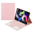 Round Cap Bluetooth Keyboard Leather Case with Pen Slot & Touchpad for Samsung Galaxy Tab S6 Lite(Pink+Pink Keyboard) - Samsung Keyboard by PMC TechLife | Online Shopping South Africa | PMC TechLife