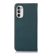 For Motorola Moto G52 4G KHAZNEH Nappa Top Layer Cowhide Leather Phone Case(Green)