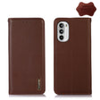 For Motorola Moto G52 4G KHAZNEH Nappa Top Layer Cowhide Leather Phone Case(Brown) - Motorola Cases by PMC TechLife | Online Shopping South Africa | PMC TechLife | Buy Now Pay Later Mobicred