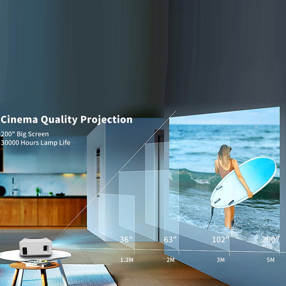 Y2 1280x720P 80ANSI Mini LCD LED Smart Projector, Plug Tpye:AU Plug