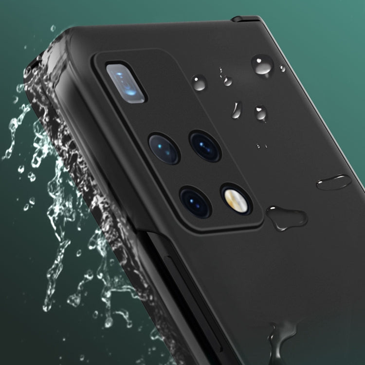 For Huawei Mate X2 Colorful Gradient Phone Case(Black White)