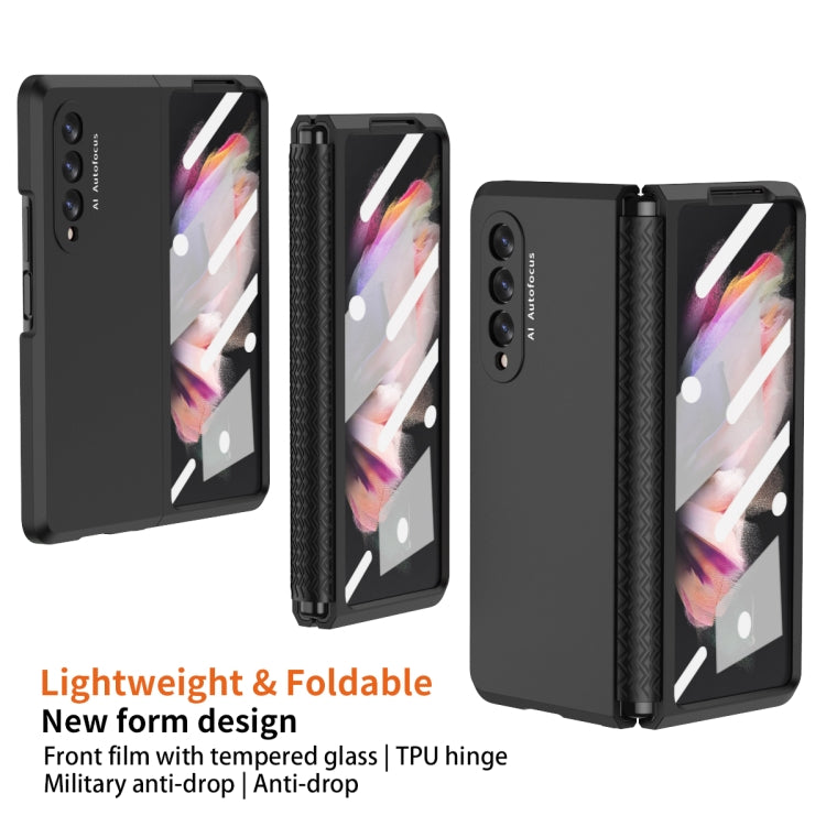 For Samsung Galaxy Z Fold3 5G 360 Full Body TPU Hinge Flip Phone Case(Black) - free shipping - PMC TechLife - Order now!