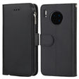 For Huawei Mate 30 Microfiber Zipper Horizontal Flip Leather Case(Black) - Huawei Cases by PMC TechLife | Online Shopping South Africa | PMC TechLife | Buy Now Pay Later Mobicred