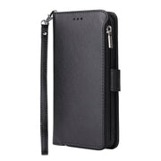For Huawei Mate 30 Microfiber Zipper Horizontal Flip Leather Case(Black)