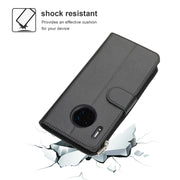 For Huawei Mate 30 Microfiber Zipper Horizontal Flip Leather Case(Black)