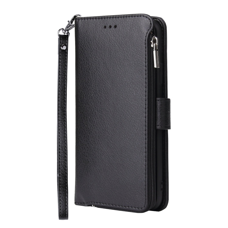 For Huawei Mate 30 Pro Microfiber Zipper Horizontal Flip Leather Case(Black)