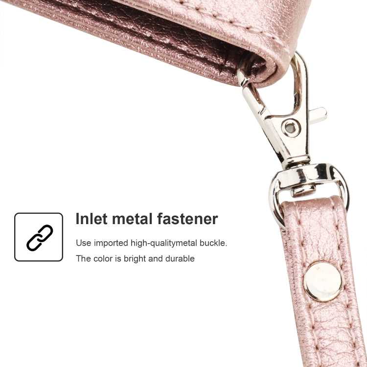 For Huawei Nova 5i Pro / Mate 30 Lite Microfiber Zipper Horizontal Flip Leather Case(Rose Gold)