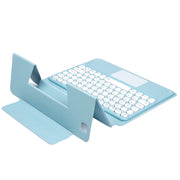 Bluetooth Keyboard Leather Case with Touchpad & Rotatable Bottom Case For iPad 10.2 2021 & 2020 & 2019 / Air 2019 / Pro 10.5 inch(Light Purple)