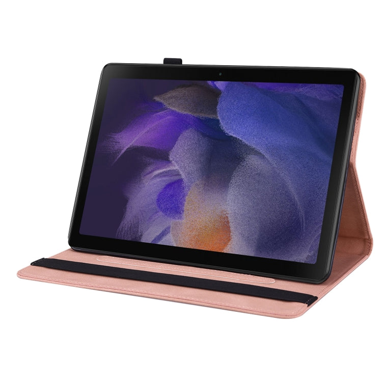 For Realme Pad Butterfly Flower Embossed Leather Tablet Case(Rose Gold) - Realme by PMC TechLife | Online Shopping South Africa | PMC TechLife | Buy Now Pay Later Mobicred