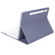 YA610B-A Candy Color Skin Feel Texture Round Keycap Bluetooth Keyboard Leather Case with Touchpad For Samsung Galaxy Tab S6 Lite 10.4 inch SM-P610 / SM-P615(Purple)
