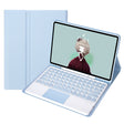 YA700B-A Candy Color Skin Feel Texture Round Keycap Bluetooth Keyboard Leather Case with Touchpad For Samsung Galaxy Tab S8 11 inch SM-X700 / SM-X706 & S7 11 inch SM-X700 / SM-T875(White Ice) - Samsung Keyboard by PMC TechLife | Online Shopping South Africa | PMC TechLife