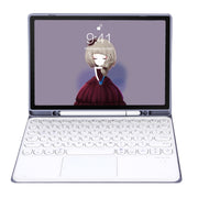 YA700B-A Candy Color Skin Feel Texture Round Keycap Bluetooth Keyboard Leather Case with Touchpad For Samsung Galaxy Tab S8 11 inch SM-X700 / SM-X706 & S7 11 inch SM-X700 / SM-T875(Purple)