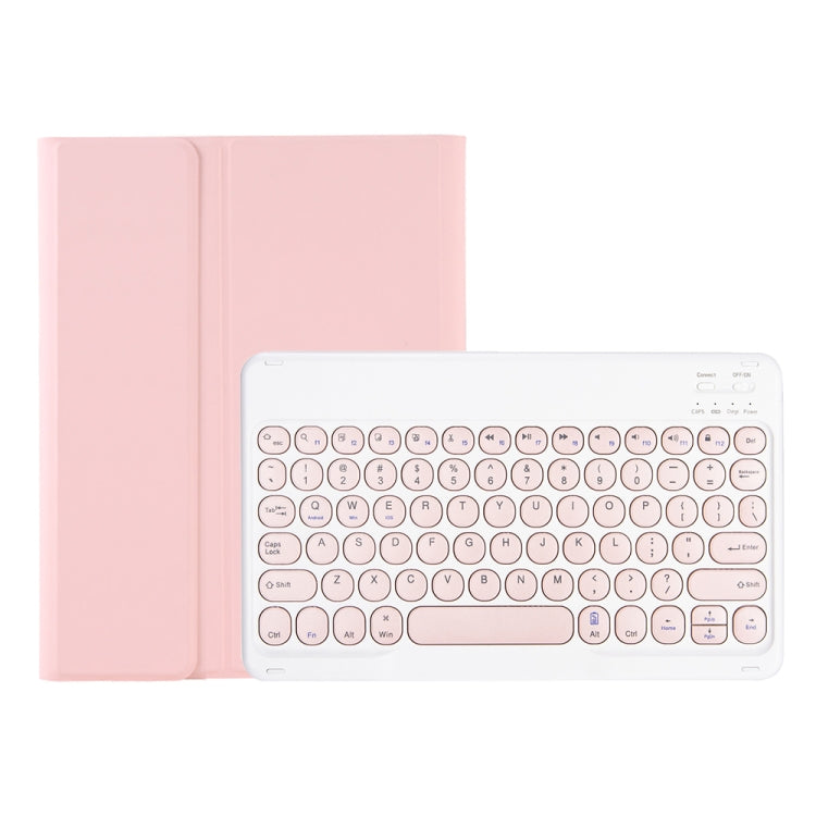 YA610B Candy Color Skin Feel Texture Round Keycap Bluetooth Keyboard Leather Case For Samsung Galaxy Tab S6 Lite 10.4 inch SM-P610 / SM-P615(Pink) - Samsung Keyboard by PMC TechLife | Online Shopping South Africa | PMC TechLife