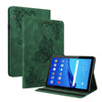 For Huawei MediaPad T5 Butterfly Flower Embossed Leather Tablet Case(Green) - Huawei by PMC TechLife | Online Shopping South Africa | PMC TechLife | Buy Now Pay Later Mobicred