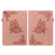 For Lenovo M10 Plus 10.3 TB-X606F/TB-X606X Butterfly Flower Embossed Leather Tablet Case(Rose Gold)