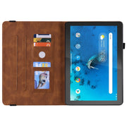For Lenovo Tab M10 TB-X605L/X605F Butterfly Flower Embossed Leather Tablet Case(Brown)