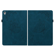For Lenovo Tab M10 HD 2nd Gen TB-X306X/TB-X306F Butterfly Flower Embossed Leather Tablet Case(Blue)