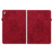 For Lenovo Tab M10 HD 2nd Gen TB-X306X/TB-X306F Butterfly Flower Embossed Leather Tablet Case(Red)