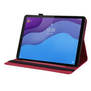 For Lenovo Tab M10 HD 2nd Gen TB-X306X/TB-X306F Butterfly Flower Embossed Leather Tablet Case(Red)