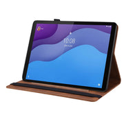 For Lenovo Tab M10 HD 2nd Gen TB-X306X/TB-X306F Butterfly Flower Embossed Leather Tablet Case(Brown)